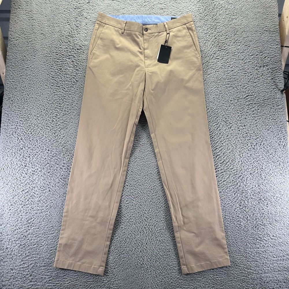 Alton Lane Mercantile Pant Mens 34x33 Brown Cotton Chino Tailored Preppy Career